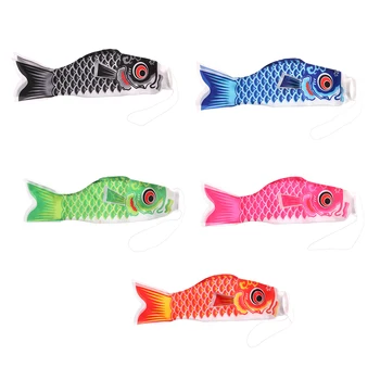 

Satin Colorful Japanese Koinobori Carp Fish Marine Flag Hanging Wall Decor 5.5cm/12cm