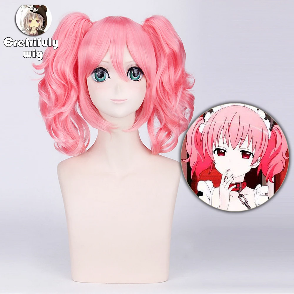 Аниме Roromiya Karuta Inu X Boku SS розовый короткий волнистый парик для косплея костюм 40 см