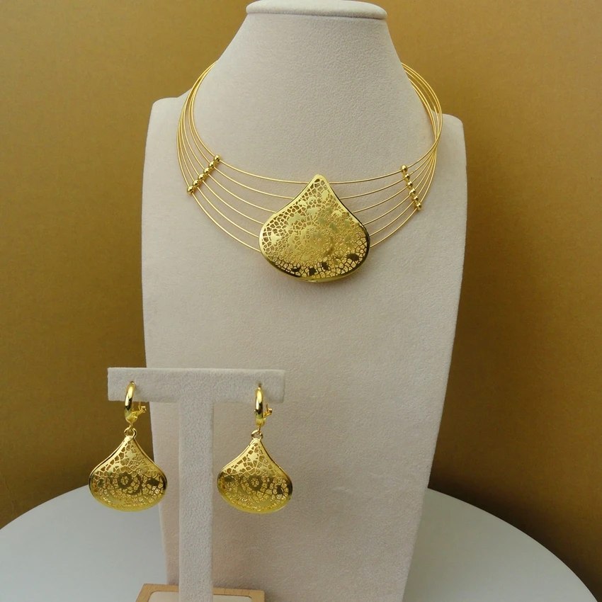 Yuminglai 2019 New Arrival Luxury Gold Color African Ladies Accessories Jewelry Sets FHK5942 | Украшения и аксессуары