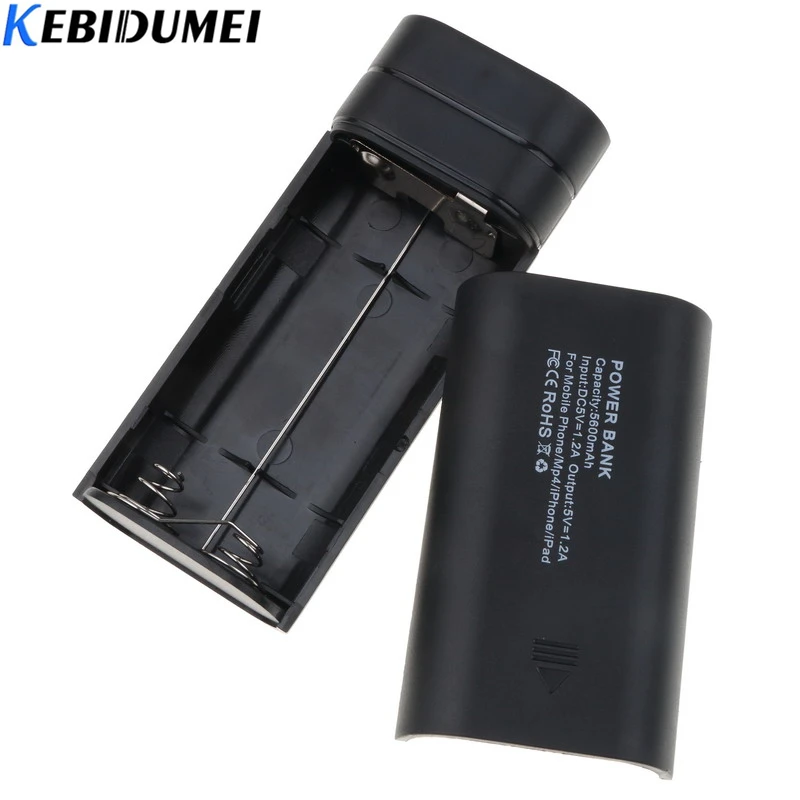 Внешний аккумулятор USB kebidumei 2x18650 корпус для самостоятельной сборки зарядное