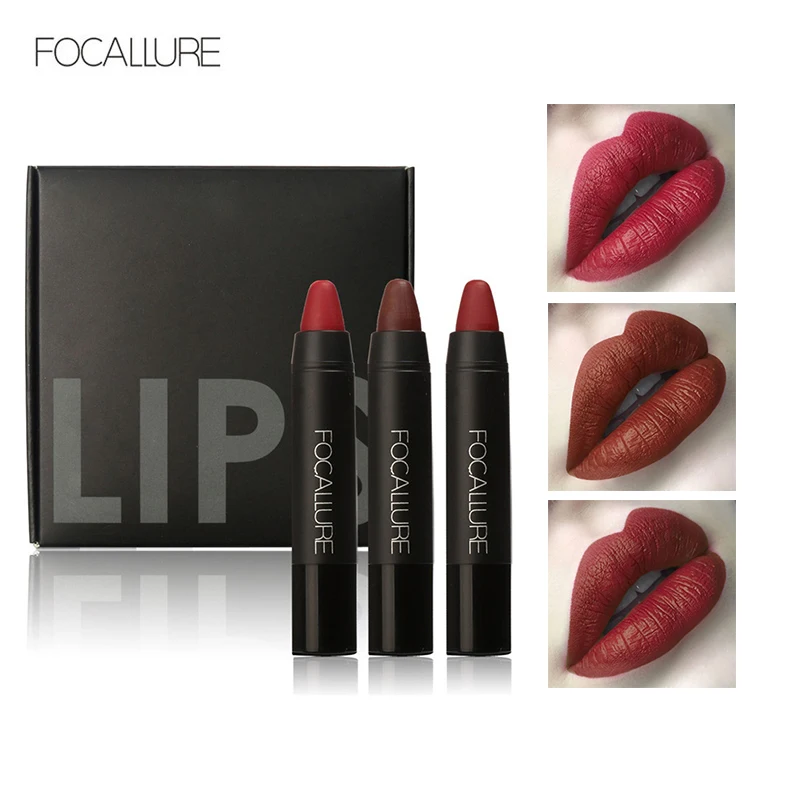 

FOCALLURE Velvet Lipstick Set Waterproof Nude Colors Batom Makeup No Sticky Matte Lip Stick
