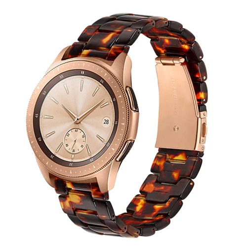 Galaxy watch 42 мм ремешок для samsung galaxy active 2 40 мм 44 мм S2 классический amazfit bip ремешок из смолы умные часы браслет аксессуары - Цвет ремешка: Honey color