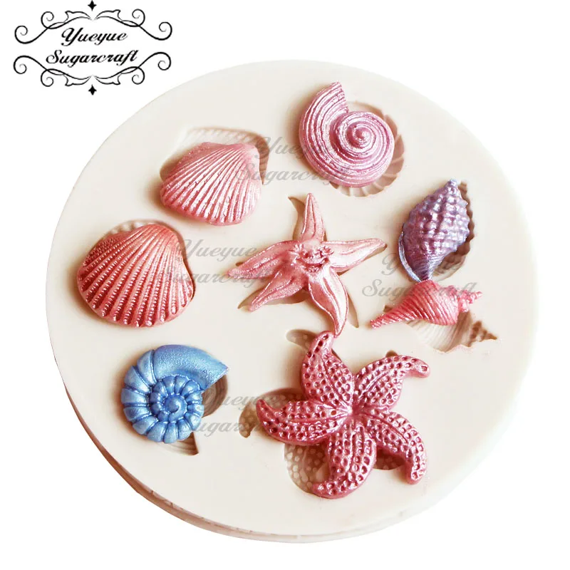 

Yueyue Sugarcraft Sea/Shell Silicone mold fondant mold cake decorating tools chocolate mold