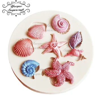 

Yueyue Sugarcraft Sea/Shell Silicone mold fondant mold cake decorating tools chocolate mold
