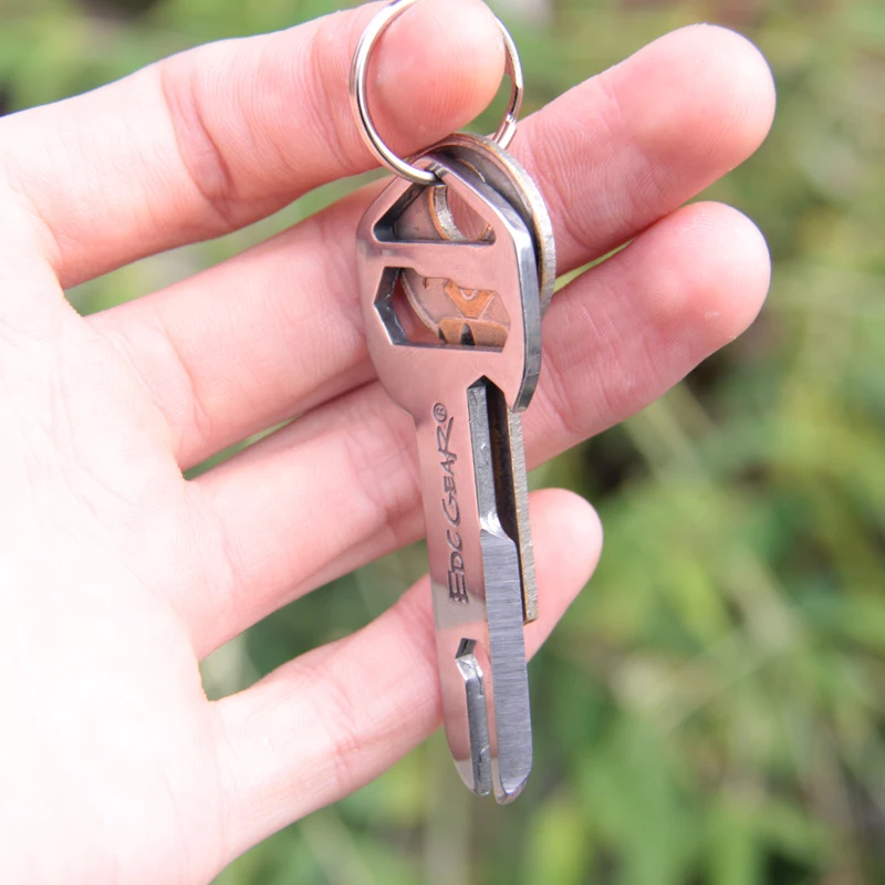 Goede Multifunctionele Tool Case Cutter Rvs Gewatteerde EDC Draagtas met Sleutelhanger EDC Mes Moersleutel Flesopener