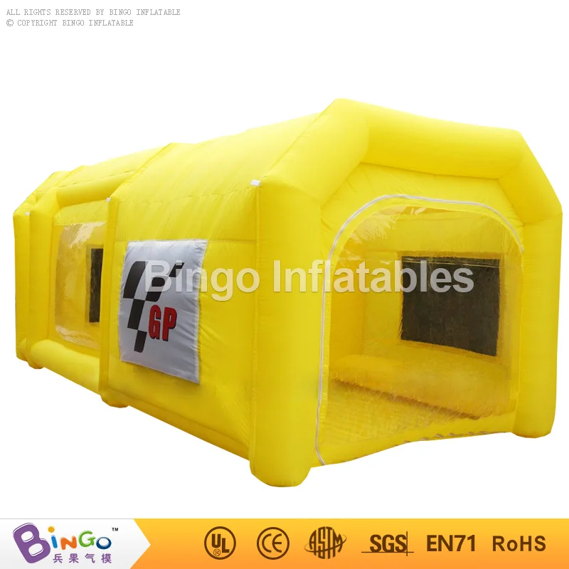  High quality 6X3X2.5M Yellow inflatable spray paint booth inflatable car painting cabine car mainta