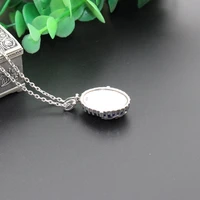 925 Sterling Silver The Vampire Diaries Katherine Pierce Daylight Necklace Nature Lapis With Retro Box - Image 4