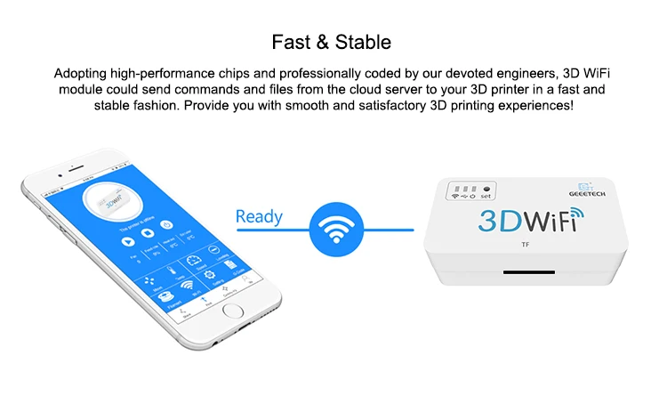 Geeetech 3d принтер запчасти и аксессуары 3D WiFi модуль TF карта USB2.0 Поддержка беспроводной мини Wifi коробка для большинства популярных 3d принтеров s