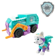 Paw Patrol новая собака Эверест щенок оттягивающийся музыкальный патрульный автомобиль Patrulla Canina кукла, игрушка из ПВХ фигурка модель игрушка детский подарок