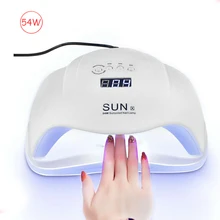 SUNX 54/72/40/36 Вт Светодиодная УФ-лампа для ногтей для маникюра ногтей Сушилка для ногтей гели две стороны лампа инфракрасного зондирования 10/30/60s ЖК-дисплей