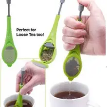 Strainer-Measure Plunger Press Tea-Bag Steep Tea Infuser Coffee Stir Plastic Reusable