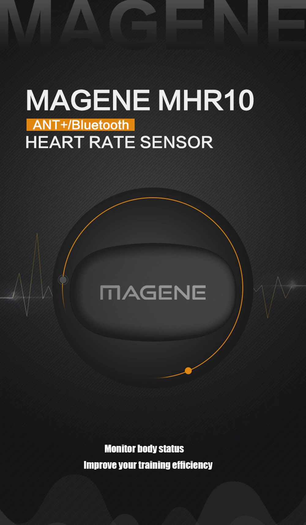 Magene Bluetooth 4,0 ANT+ датчик сердечного ритма подходит для GARMIN Bryton IGPSPORT компьютер Бег Спорт монитор сердечного ритма нагрудный ремень