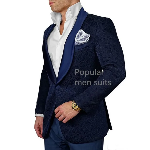 2018-Jacquard-Pattern-Mens-Suits-Custom-Navy-Blue-Slim-fit-Groom-Tuxedo-BridegroomTwo-Piece-Jacket-Pants.jpg_640x640 (4)_