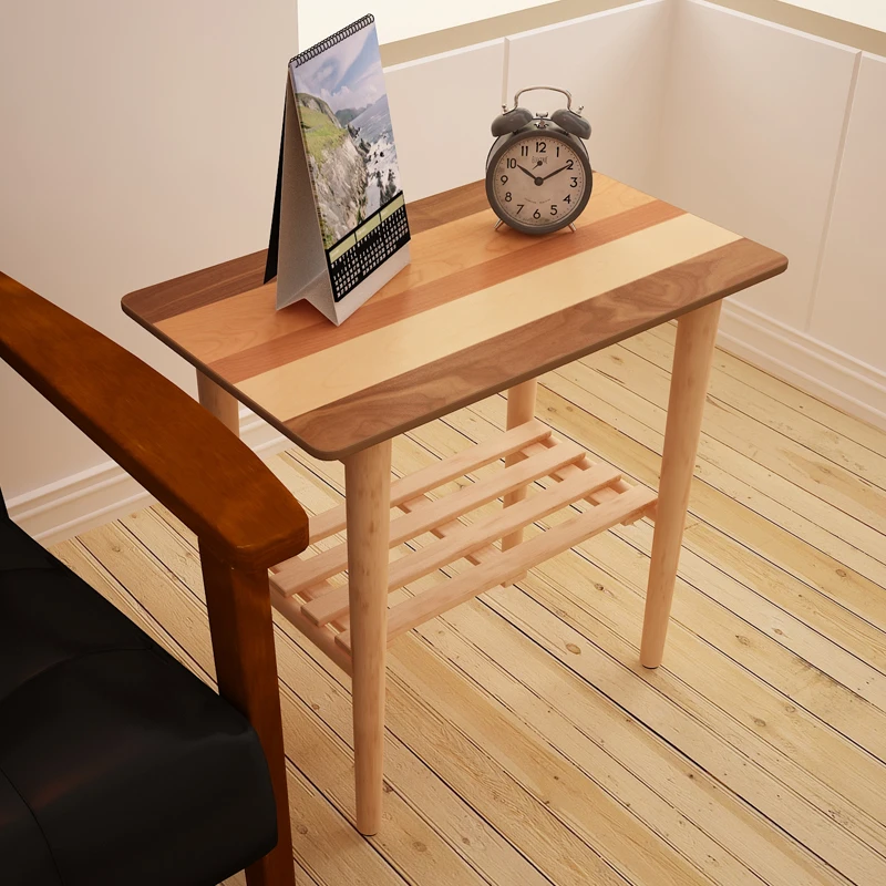 

Yi Tong Japanese wood tea table sofa table simple large-sized apartment at several rectangular coffee table Zhuo creative side