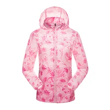 TECTOP Летние виды спорта на открытом воздухе Пешие прогулки Женщины Камуфляж Солнцезащитная кожа куртки женские легкие дышащие тонкие куртки