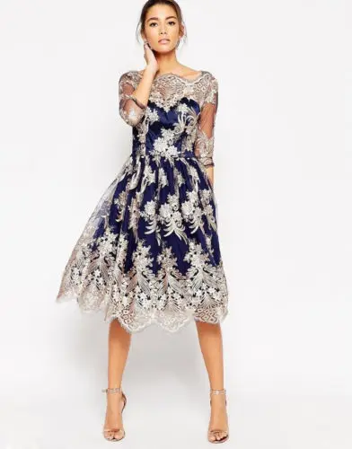

Vintage Hirigin Women Lace Floral Long Sleeve Evening Party Beach Short Mini Ball Down Dresses Size S-XL