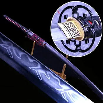 

Unique Hand-forging T10 Steel Clay Tempered Japan Samurai Sword Katana Practical Razor Sharp Ninja Sword Home Decorate