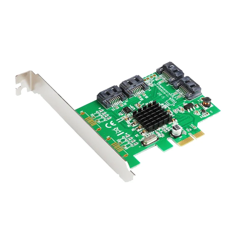 SATA 3 pci e pcie ssd контроллер pcie ssd SATA адаптер 4 PCI express SATA port multiplier карты чип Marvell 88SE9215 низкий профиль