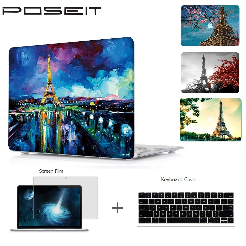 Пластиковый жесткий чехол для Apple Macbook Air 13 Pro Retina 3 ноутбука + клавиатуры пленка