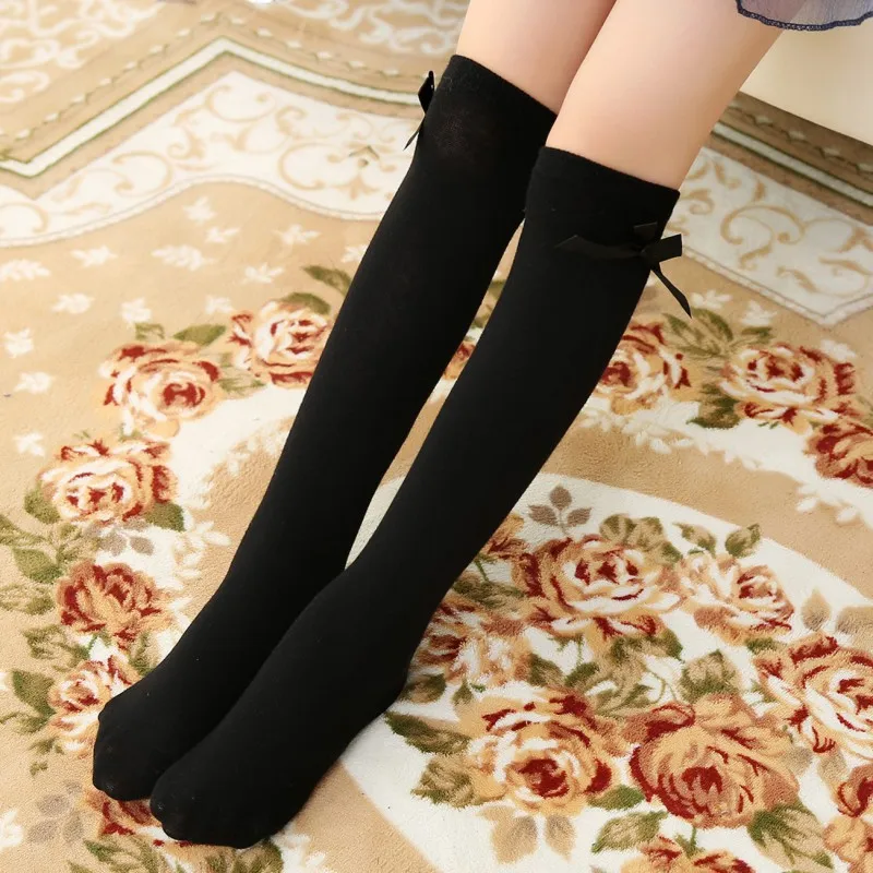 

2019 Girls Socks Pricess Knee High Bows Cute Baby Kids Socks Long Tube Sock Children Leg Warmer Girl Booties Sweet Socks