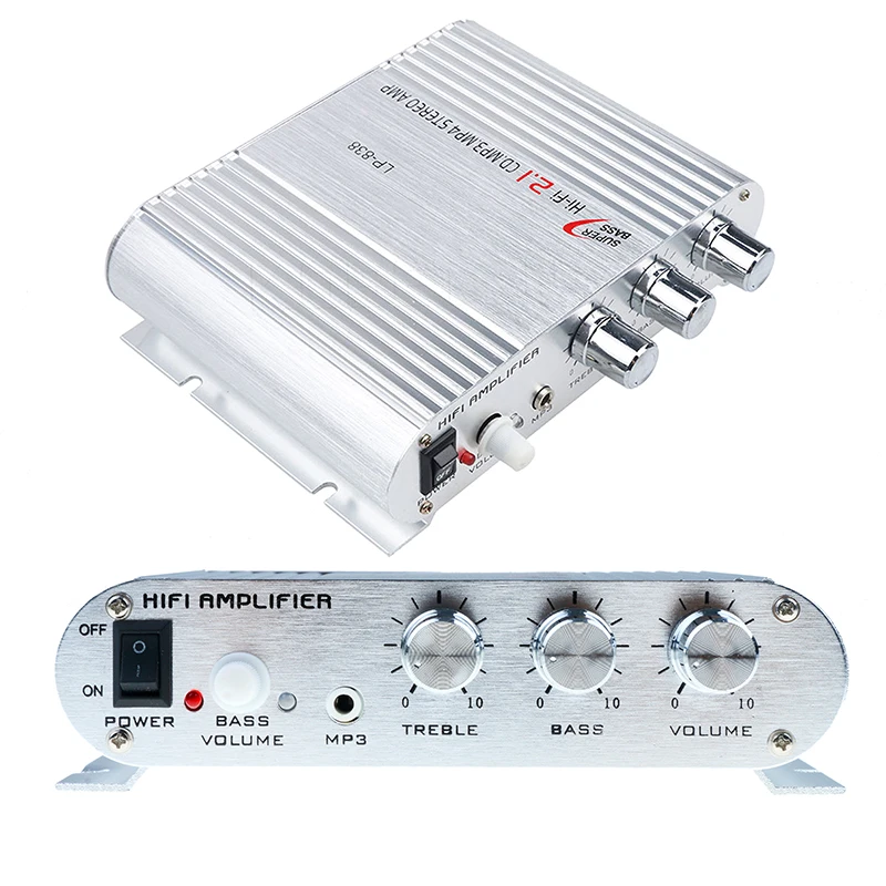 Amplifier Computer Stereo LP-838 iPhone 3-Channel Kebidumei Mini Silver for iPod