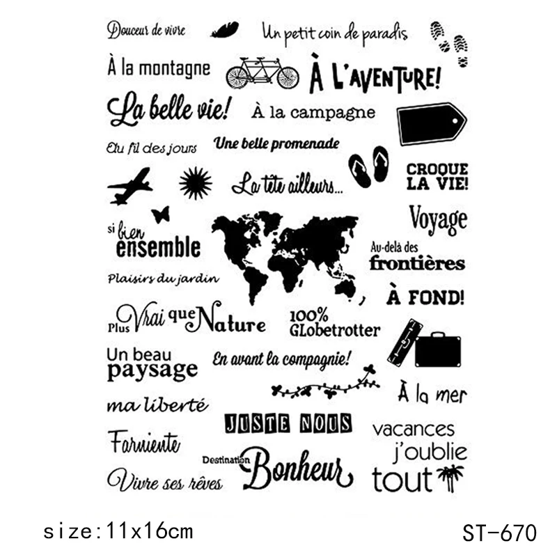 

AZSG World culture Clear stamps/Seals scrapbooking photo album Decorative Card Making/Album Silicone Decoration crafts