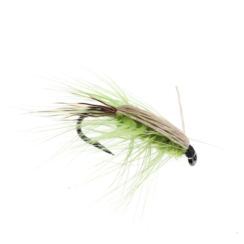 10 шт. черные шерстяные Червячные коричневые Caddis Nymph Fly олень волосы жук форель
