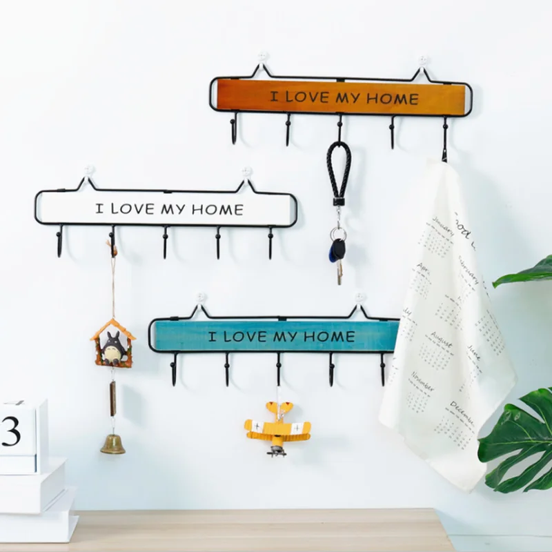 

Wall Mounted Clothes Hanger 4 Hooks Hat Key Holder Laundry Coat Rack Hanging Storage Shelf for Home Wall Hanger