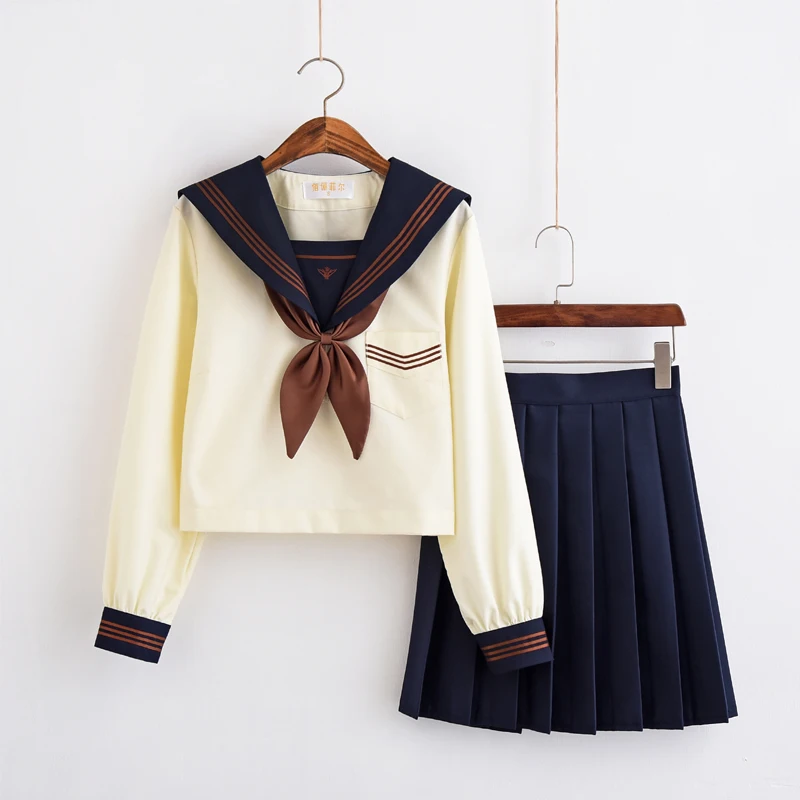 

New Arrival Japanese School Uniform Girls Classic Service England Korean High School Women Sailor Suits Graduation Uniform