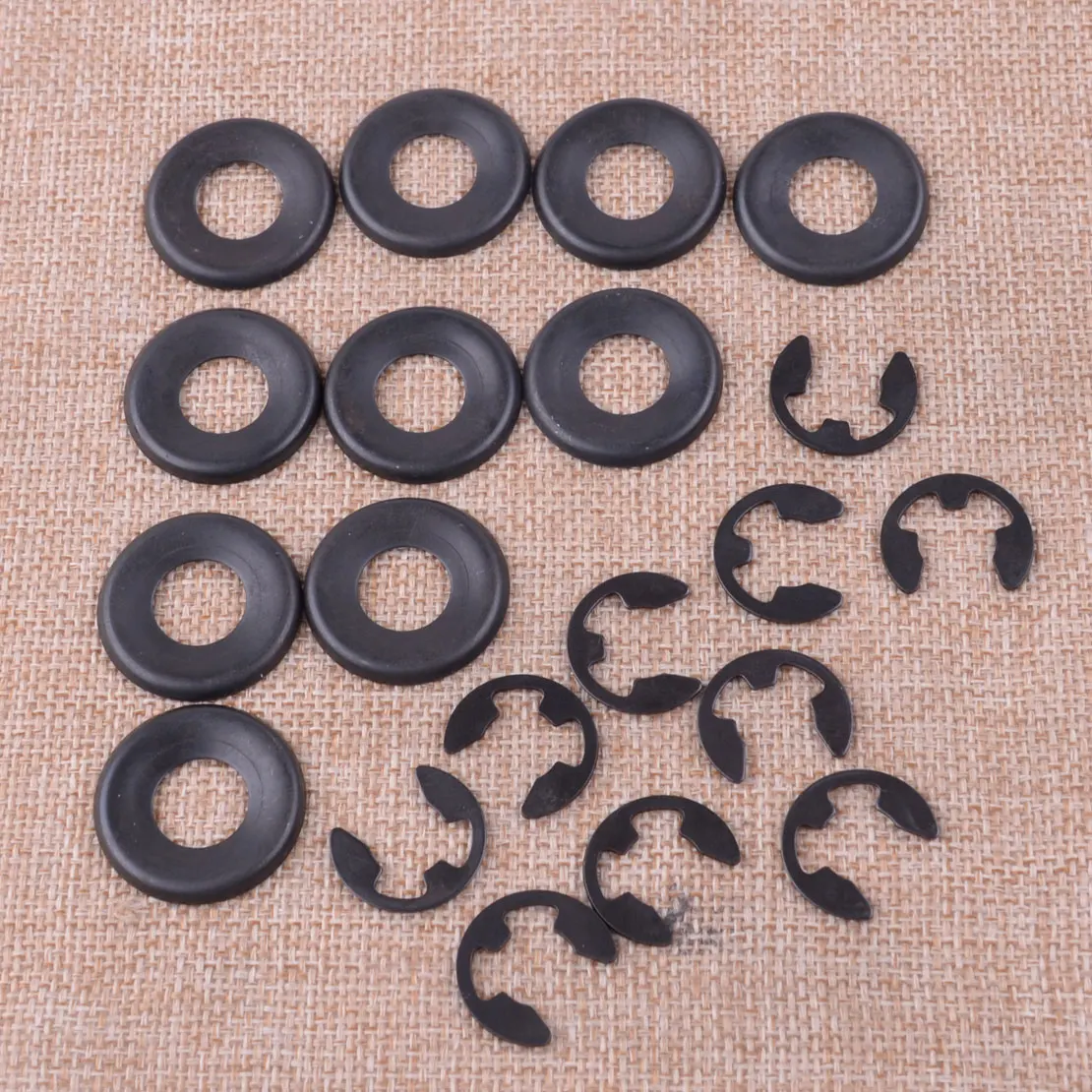 

LETAOSK High Quality 10pcs Black Metal Clutch Washer E-Clip Fit For Husqvarna 362 365 371 372 372XP Jonsered 2165 2171 Chainsaws