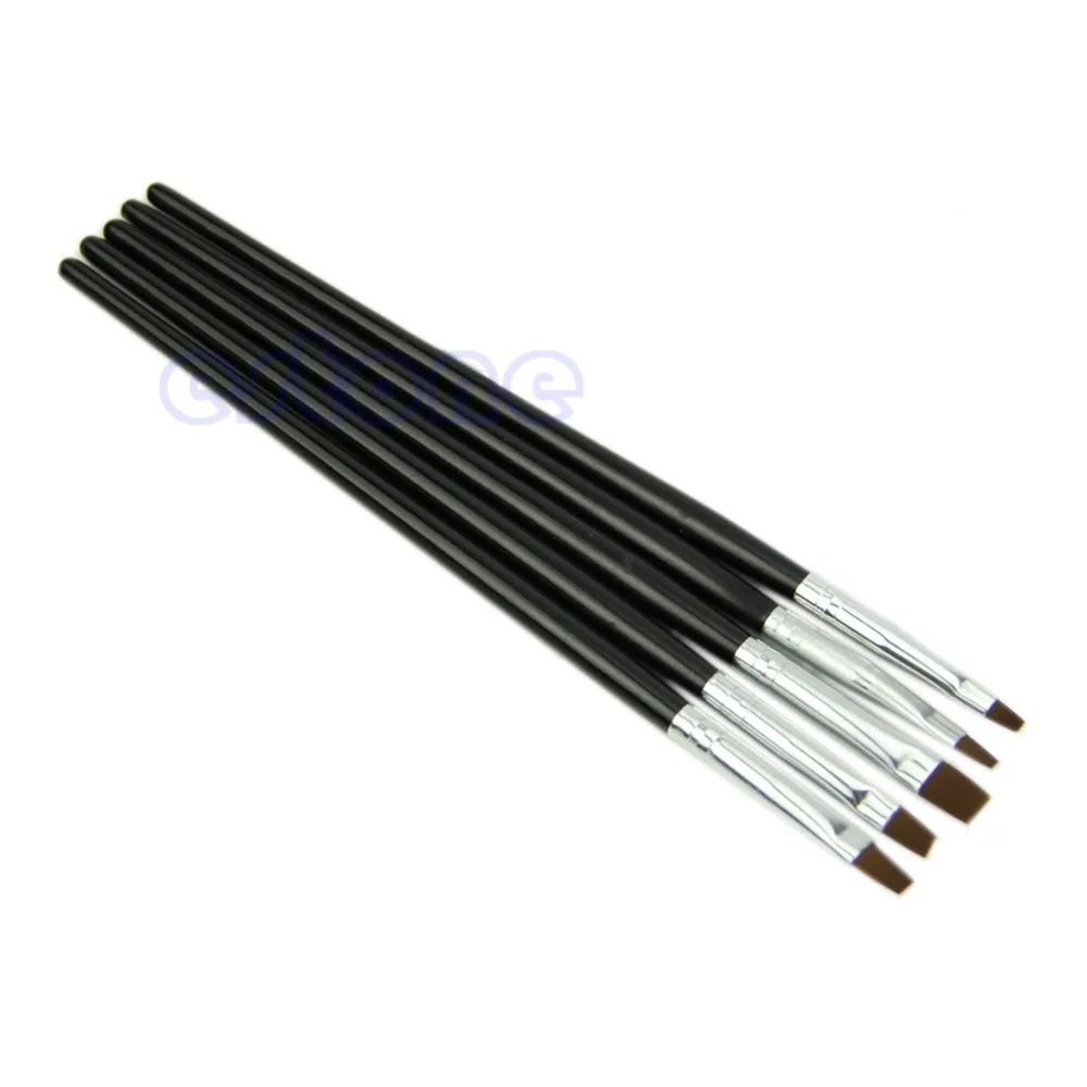 

5 PCS Nail Art Acrylic UV Gel Salon Pen Painting Dotting Nail Art Tool Brush Set