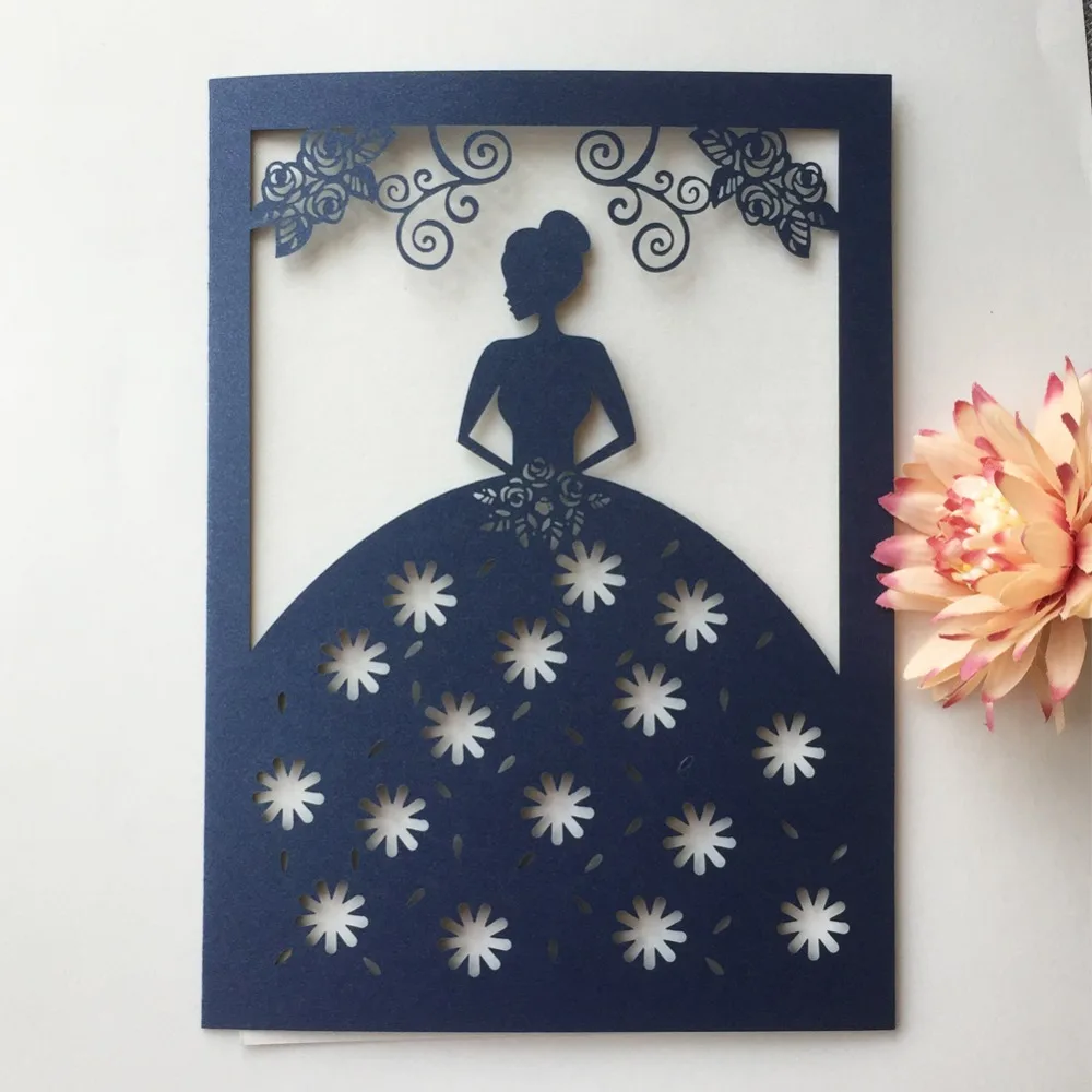 20pcs Elegant Wedding Invitations Cards Bridal Shower For S 18th 15th Birthday Party Invitation Best Wishes Card Suppliers Aliexpress 20pcs Elegant Wedding Invitations Cards