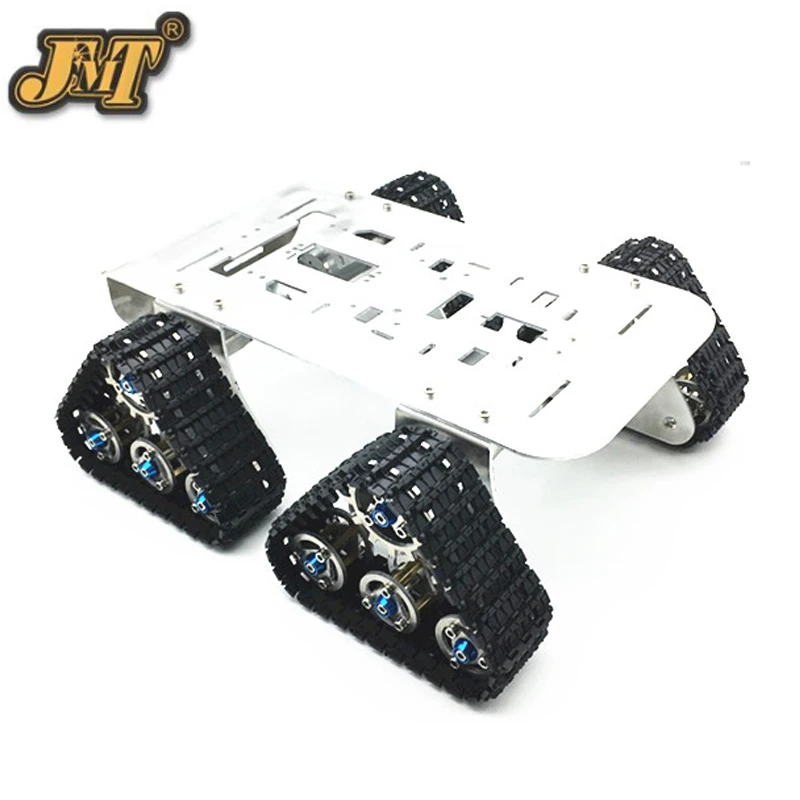 DIY Toy 4wd Metal Tank Smart Crawler Robotic Chassis 25.5x25x23cm for RC Robot Car Toy