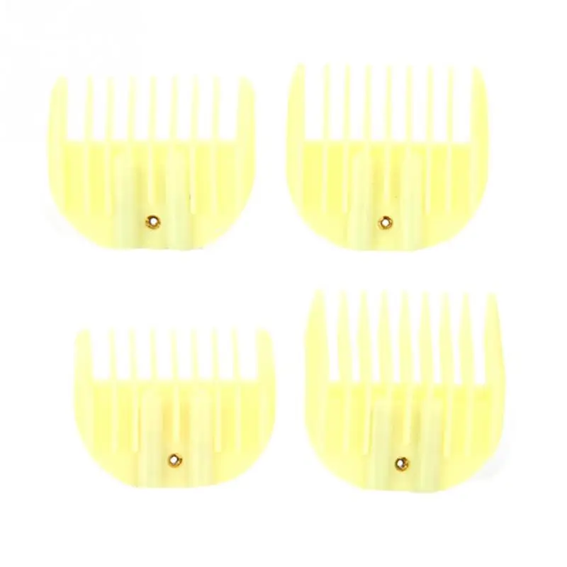 Yellow Limit Comb 4 шт., универсальный концевой гребень для стрижки волос, триммер для стрижки волос, руководство для стрижки волос, инструменты для укладки волос, электрические машинки для стрижки волос, наборы для бритья - Цвет: Yellow Limit Comb