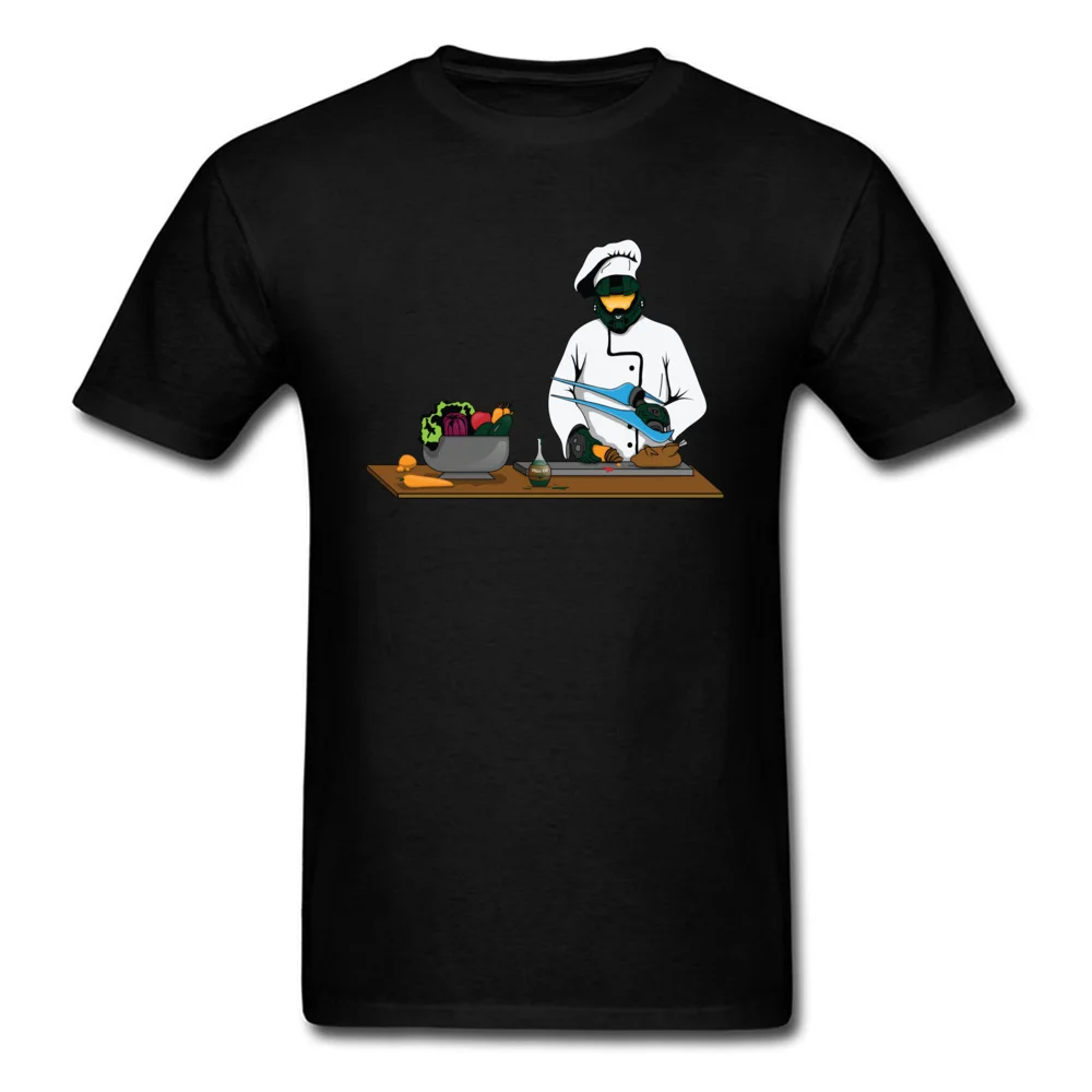 Master Chief or Chef Pure Cotton Men Short Sleeve Tops Tees Normal Summer T-shirts Summer Sweatshirts Latest O-Neck Master Chief or Chef black