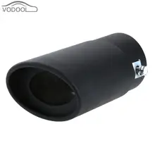 58mm Universal Black Stainless Steel Car Rear Exhaust Pipe Tail Muffler Tip Automobiles Tail Throat Exhause Liner Auto Accessory