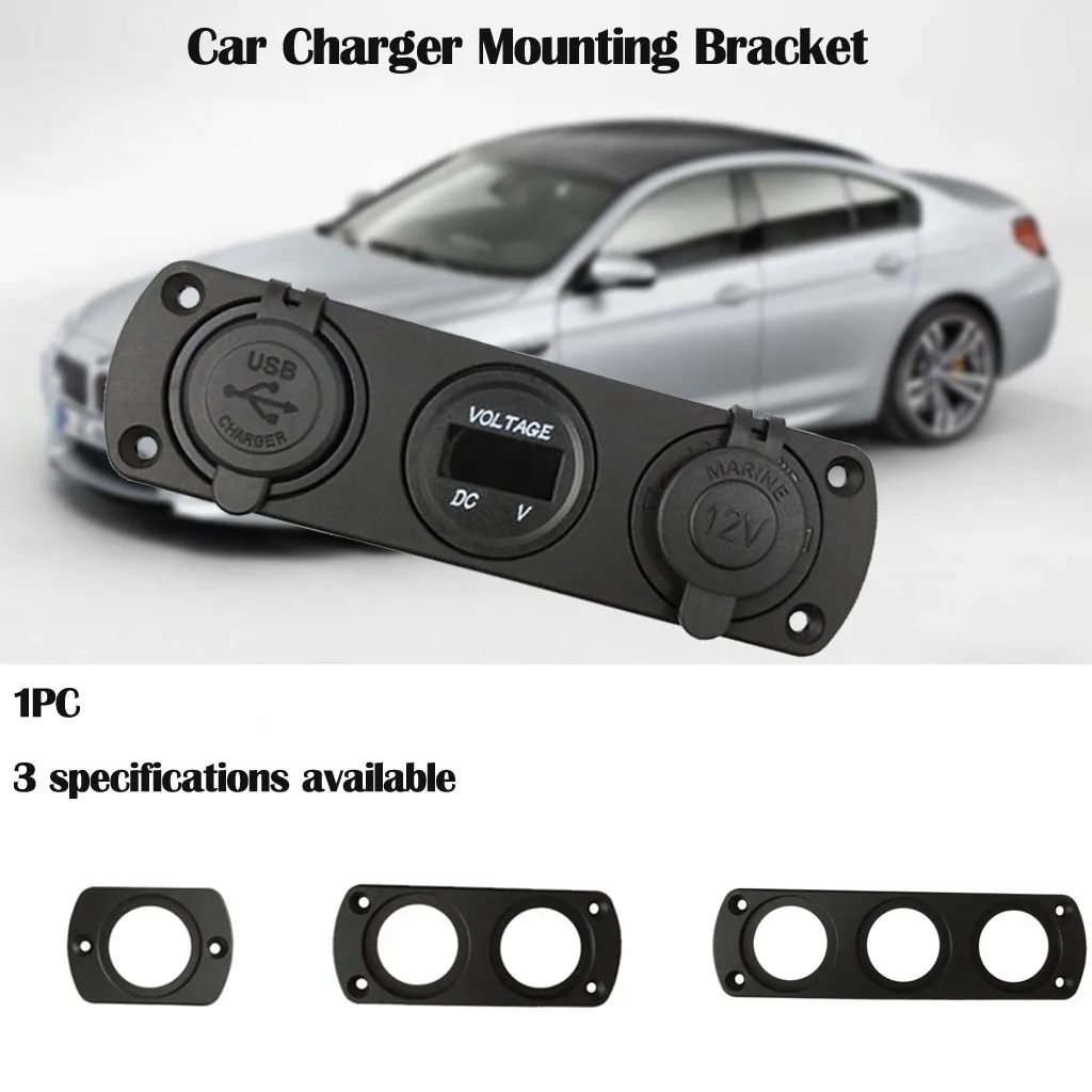 Tomada do painel de carregamento usb carregador carro suporte montagem 1/2/3 buraco para huawei para xiao mi iphone samsung qi c sansung
