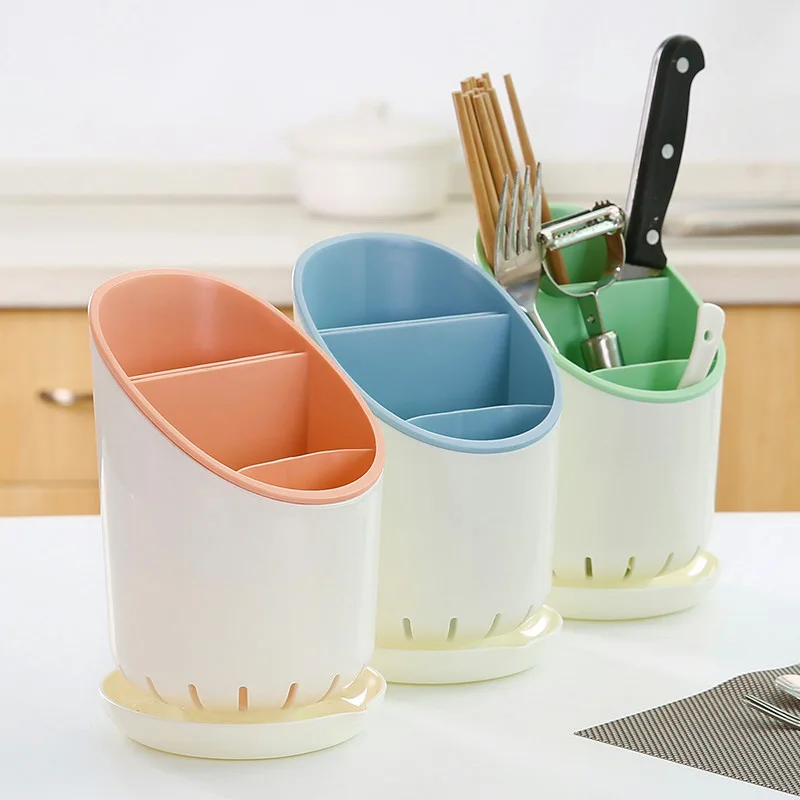 

1PC Multifunctional Plastic Drain Chopsticks Spoon Spoon Holder Chopsticks Cage Kitchen Cutlery Storage Rack Chopsticks Tube