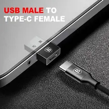 BASEUS Марка USB штекерным Тип-C Женский адаптер конвертер зарядки и передачи данных для Тип c устройств мобильного телефон и Планшеты Тетрадь