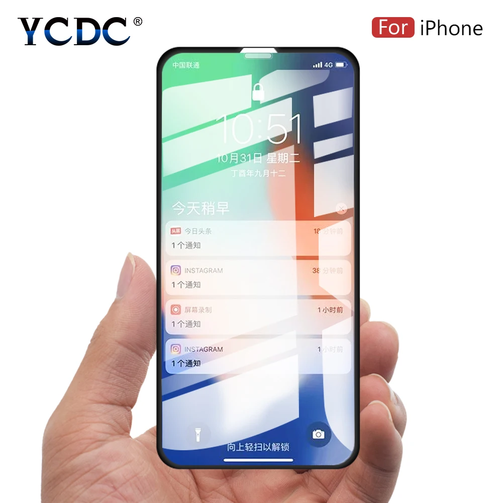 Ультрапрозрачная защитная пленка из закаленного стекла для iPhone 6 / Plus 6S Plus/7/7 Plus/8/8
