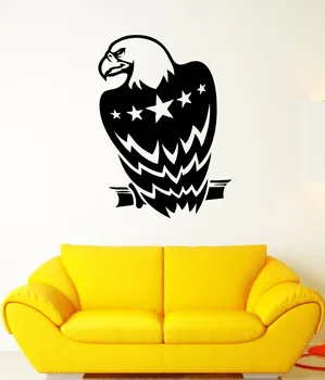 

Wall Decal Eagle Birds America Flag Star Symbol Mural Vinyl Decal