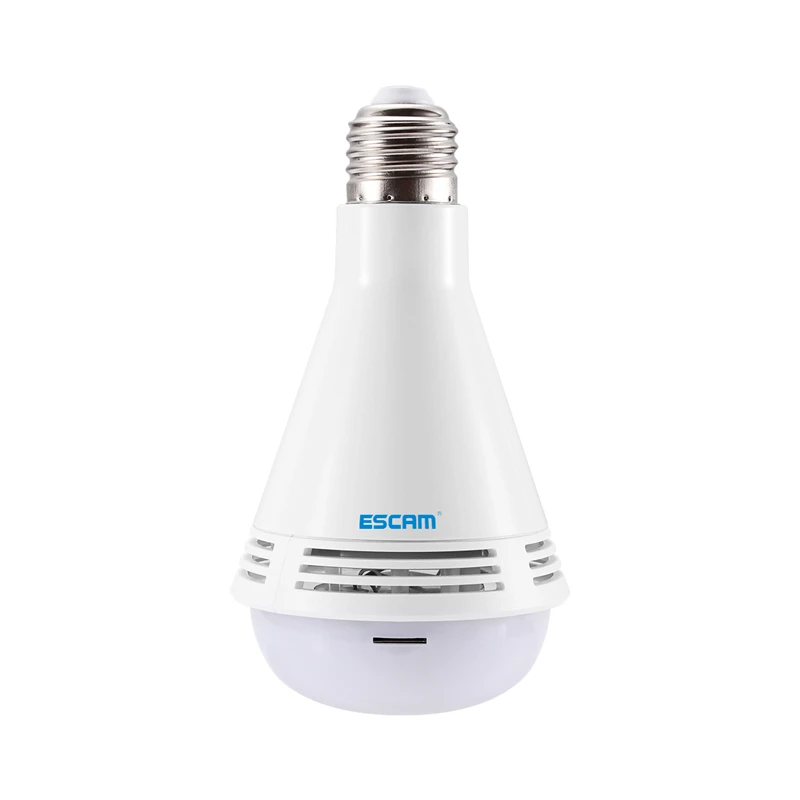 

ESCAM 2.0MP WiFi Panoramic 360 degree Camera Wireless IP Light bulb mini Camera Smart Home Fisheye Security WIFI camera