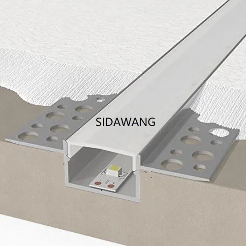 Алюминиевый профиль светодиодный с утопленным алюминиевым профилем в потолок из гипсовой Штукатурки для светодиодной ленты светильник SDW062