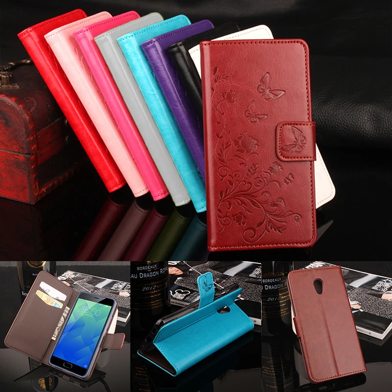 

Luxury Retro Flip Case For Meilan 5 Leather + Soft Silicon Wallet Phone Cover Coque For Meilan 5