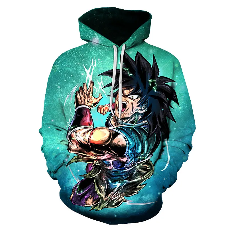 Fashion Seven Dragon Ball Personality Dragon Ball Fury Z Dragon Ball Prince Pullovers 3D Digital Printed Pocket Pullovers