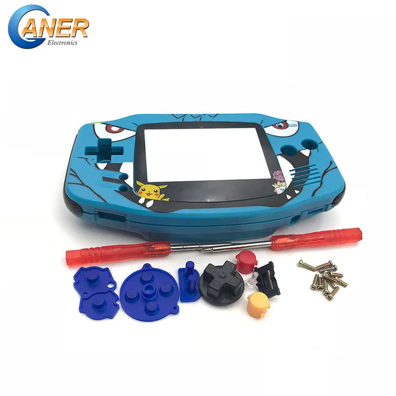 

Ganer 10sets Cartoon Limited Edition Full Housing Shell replacement for Nintend Gameboy Advance for GBA Game Console Cover Case