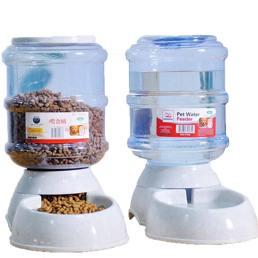 2 pieces/set 3.5L Pet automatic feeders Pet drinkers Animal Drinking