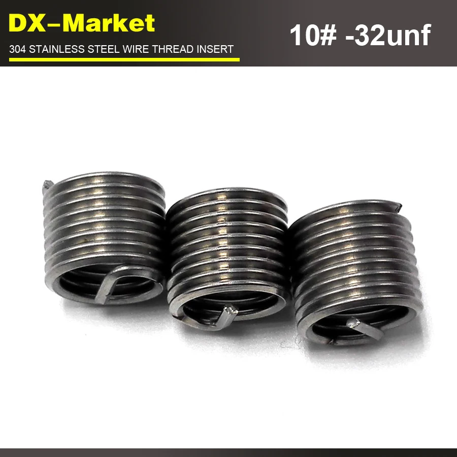 10 32unf x1.5D , 100pcs , 304 stainless steel 10 unf thread insert