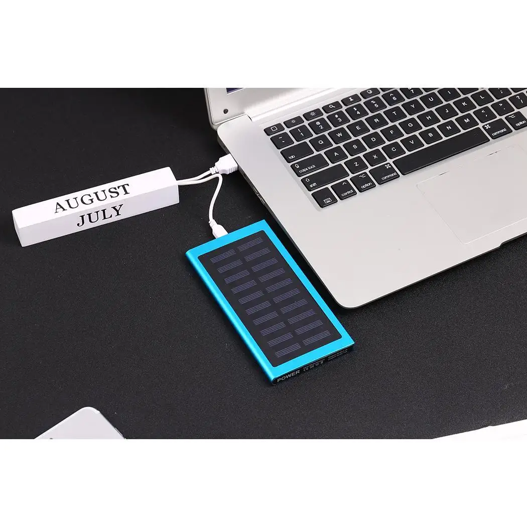 20000 mAh Солнечное Мощность банк переносной аккумулятор usb светодиодная подсветка