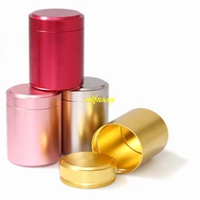 100 шт./партия 6,5x4,5 см мини-Чайная коробка из титанового сплава, коробка для чая, для путешествий, герметичный уличный банок, 8 г, металлические коробки для хранения чая